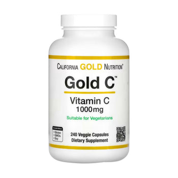 California Gold Nutrition, Gold C, USP Grade Vitamin C, 1,000 mg, 240 Veggie Capsules