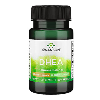 Swanson DHEA-Natural Supplement to Support Healthy Aging-Supports Hormone Balance & Immune Support-Helps Maintain Energy & Drive-(120 Caps, 50mg Each)