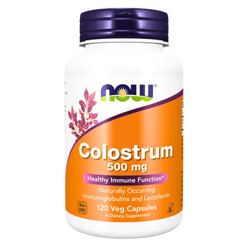 NOW Supplements, Colostrum 500 mg 120 Veg Capsules