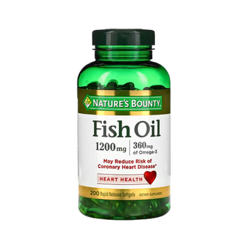 Nature's Bounty Fish Oil 1200mg, 360mg Omega 3, 200 Softgel