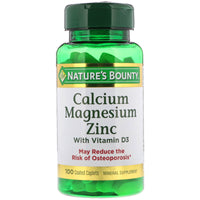 Nature’s Bounty Calcium Magnesium Zinc with Vitamin D3 100 Coated Caplets