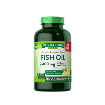 Nature's Truth Fish Oil 2400 Mg ,720 mg Omega-3 Softgels, 120 Capsules