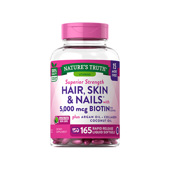 Nature’s Truth Hair, Skin & Nails 5000mcg Biotin Plus Collagen 165 Softgel