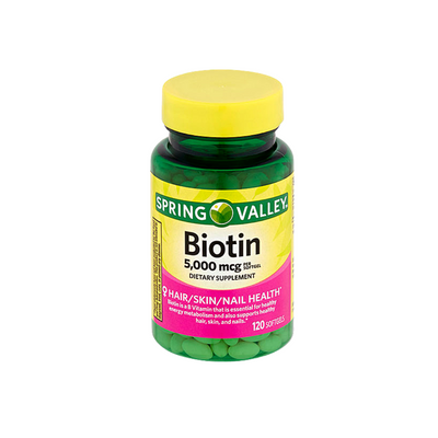 Spring Valley Biotin 5000mcg 120 Softgels