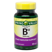 Spring Valley Vitamin B12 Timed Release 1000mcg 60 Tablets