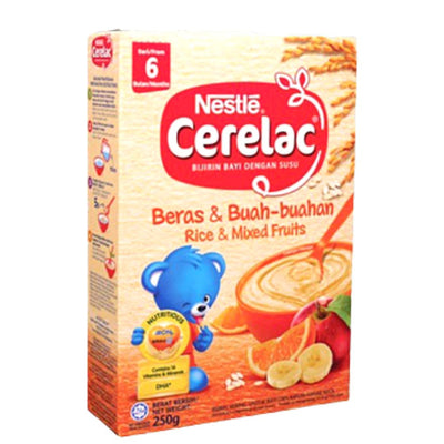 Nestle Baby Cerelac Rice & Mixed Fruits (6 Month) - 250g (Malaysia)