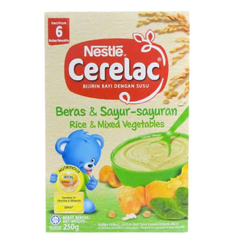 Nestle Baby Cerelac Rice & Mixed Vegetables (6 Month) - 250g (Malaysia)