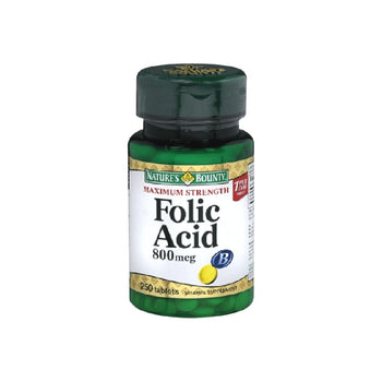 Nature's Bounty Folic Acid 800 mcg 250 Tablets