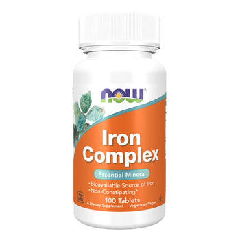 NOW Supplements, Iron Complex, Non-Constipating*, Essential Mineral, 100 Tablets