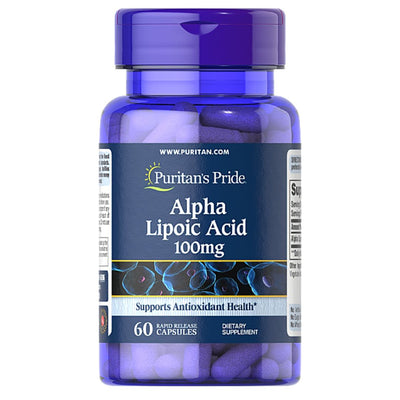 Puritan's Pride Alpha Lipoic Acid 100 mg 60 Capsules