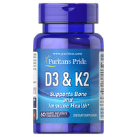 Puritan’s Pride D3 & K2 60 Capsules