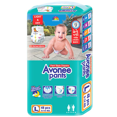 Avonee Jumbo Pack Large Pant Diaper 9-14Kg 48Pcs