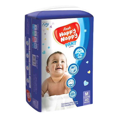 Fresh Happy Nappy Pant Diaper Medium 7-12 Kg 40 Pcs