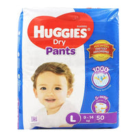 Huggies Dry Large Pant Diaper 9-14Kg - 50 Pcs (Malaysia)