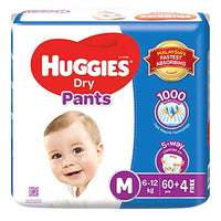 Huggies Dry Medium Pant Diaper 6-12 Kg - 64 Pcs (Malaysia)