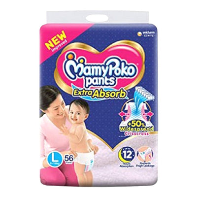 MamyPoko Pants Large 9-14 Kg 56 Pcs (Made in India)