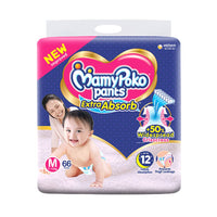 MamyPoko Pants Medium 7-12 Kg 66 Pcs (Made in India)