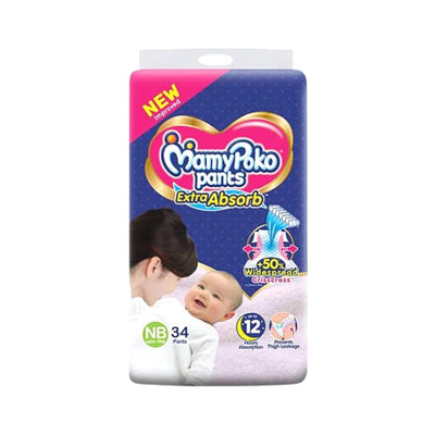 MamyPoko Pants Newborn 0-5 Kg 34 Pcs (Made in India)