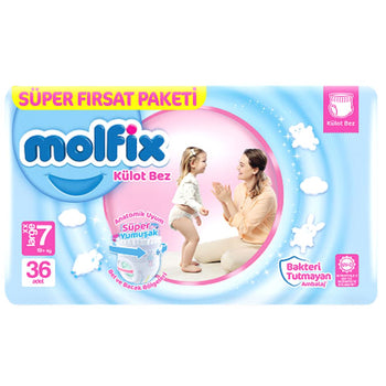 Molfix 7 Baby Diaper Pant 19+ kg 36 Pcs (Made in Turkey)