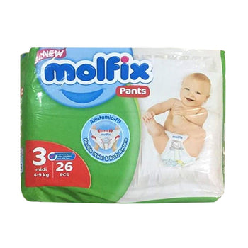 Molfix Twin Pants Midi 6-11 Kg 26 Pcs (Made in Turkey)