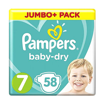 Pampers Baby Dry Size 7 Belt 15kg 58 Pcs (UK)