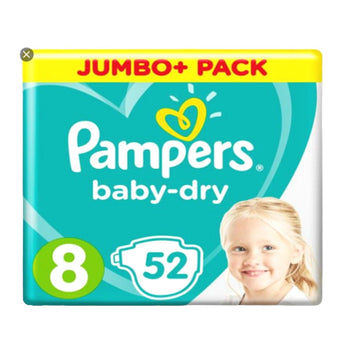 Pampers Baby Size 8 Belt 17kg+ 52 Pcs (UK)