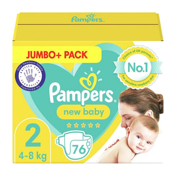 Pampers Diapers Mini Size 2 Belt 4-8kg- 76 pcs (UK)