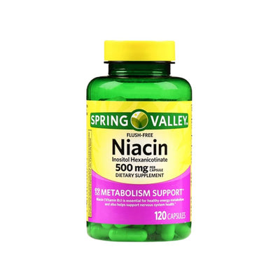 Spring Valley Niacin 500mg 120 Capsules