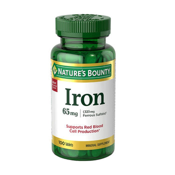 Nature's Bounty Iron 65 mg 100 Tablets