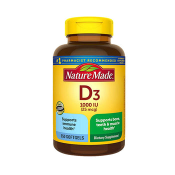 Nature Made Vitamin D3 (1000ui) 25 mcg 650 Softgels