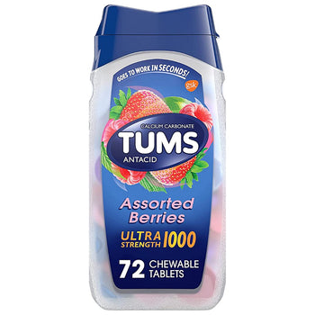 Tums Ultra Strength 1000 Antacid, Assorted Berries-72 tablets