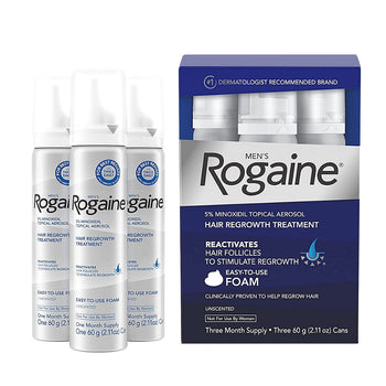 Rogaine Men'S 5% minoxidil Hair Regrowth Treatment 3 month Supply