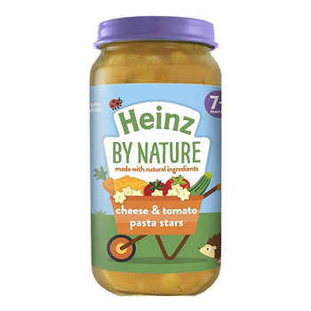 Heinz By Nature Cheese & Tomato Pasta Stars Custard 7+ Months - 200g