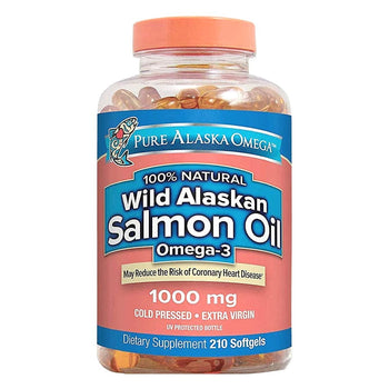 Wild Alaskan Salmon Oil Omega 3, 210 softgels