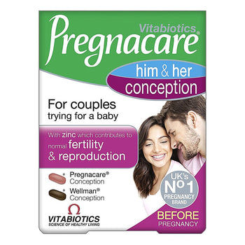 Vitabiotics Pregnacare Before Him & Her Conception 60 Tablets