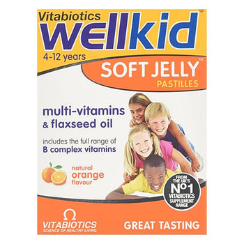 Vitabiotics Wellkid Soft Jelly Pastilles Orange, 30 chews