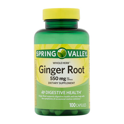 Spring Valley Ginger Root Capsules 550 mg,100 count