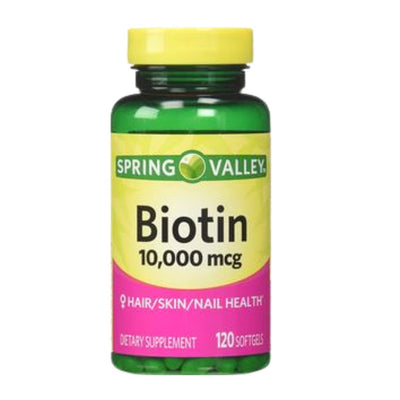 Spring Valley Biotin 10000mcg 120 Softgels