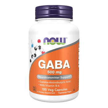 NOW Gaba 500 mg 100 Veg Capsules