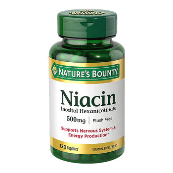 Nature's Bounty Flush Free Niacin 500 mg 120 Capsules