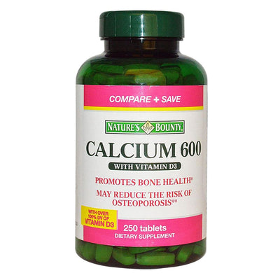 Nature's Bounty Calcium 600  With Vitamin 250 Tablets