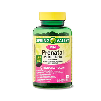 Spring Valley Prenatal, Multi+DHA Multivitamins/Multi minerals for pregnant &amp; nursing women, 120 Tablets