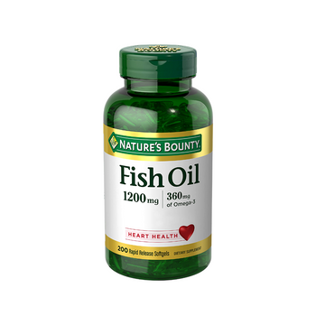 Nature's Bounty Fish Oil 1200mg, 360mg Omega 3, 200 Softgel